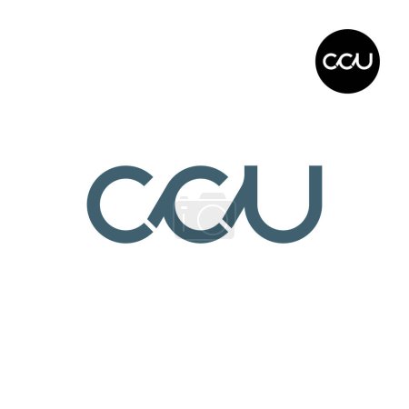 Illustration for Letter CCU Monogram Logo Design - Royalty Free Image