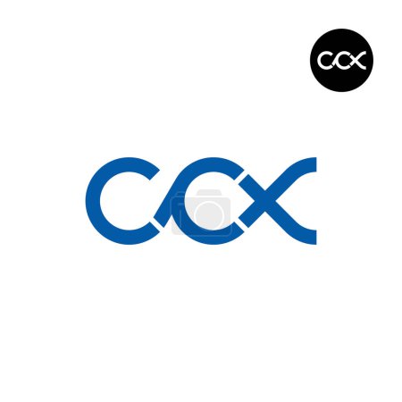 Illustration for Letter CCX Monogram Logo Design - Royalty Free Image