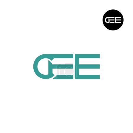 Ilustración de Carta Diseño de Logo CEE Monogram - Imagen libre de derechos