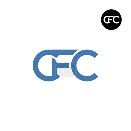 Ilustración de Carta CFC Monograma Logo Diseño - Imagen libre de derechos