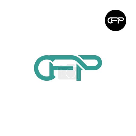 Ilustración de Diseño del logotipo del monograma de la letra CFP - Imagen libre de derechos