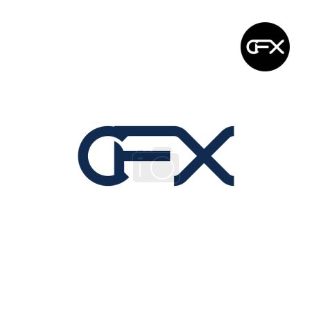 Ilustración de Carta CFX Monograma Logo Diseño - Imagen libre de derechos