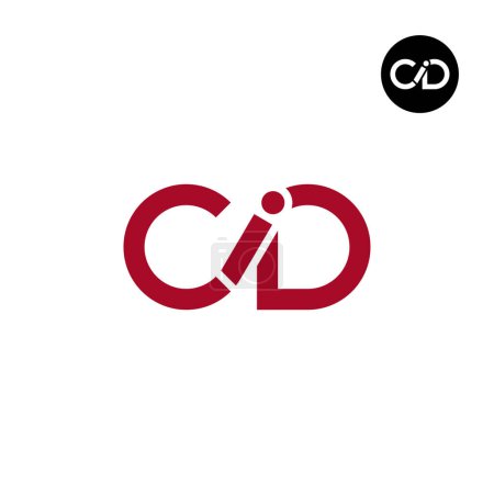 Ilustración de Carta Diseño del logotipo del monograma CID - Imagen libre de derechos