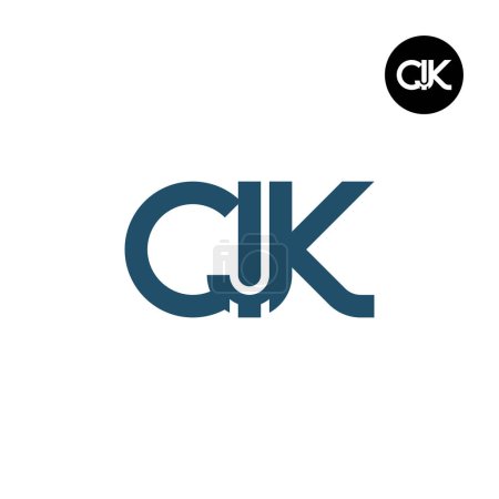 Ilustración de Letra CJK Monograma Logo Design - Imagen libre de derechos