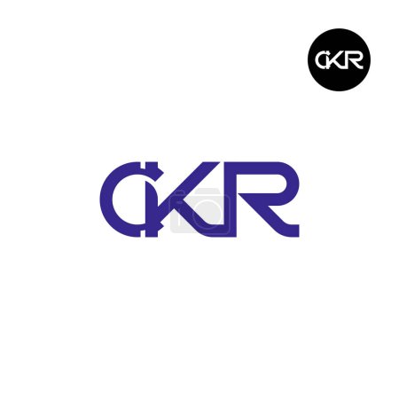 Ilustración de Diseño del logotipo del monograma de la letra CKR - Imagen libre de derechos