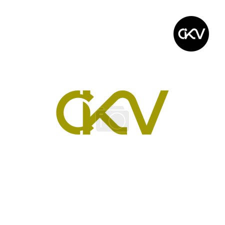 Téléchargez les illustrations : Lettre CKV Monogram Logo Design - en licence libre de droit