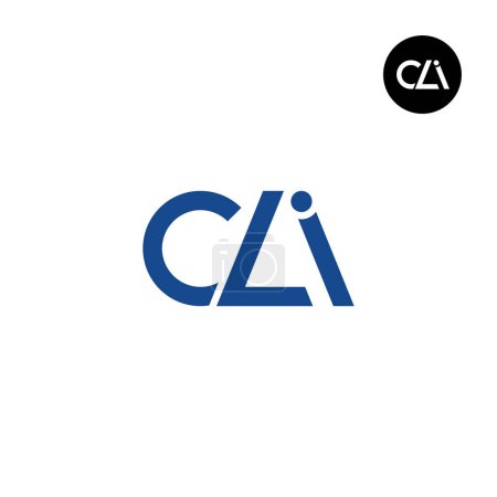 Ilustración de Letra CLI Monograma Logo Design - Imagen libre de derechos