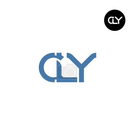 Ilustración de Letra CLY Monograma Diseño de Logo - Imagen libre de derechos