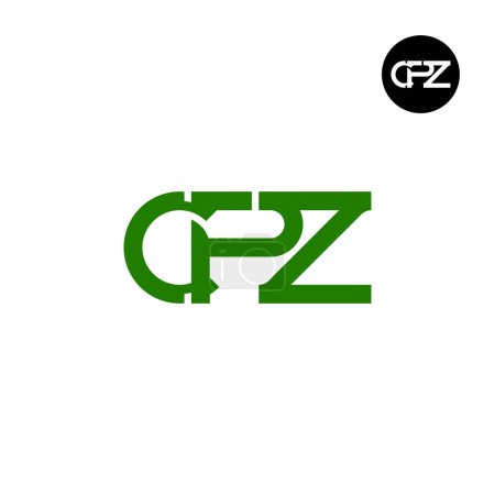 Téléchargez les illustrations : Lettre CPZ Monogram Logo Design - en licence libre de droit