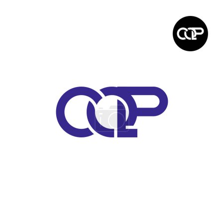 Téléchargez les illustrations : Lettre CQP Monogram Logo Design - en licence libre de droit