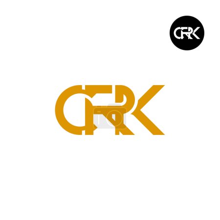 Ilustración de Letra CRK Monograma Logo Diseño - Imagen libre de derechos