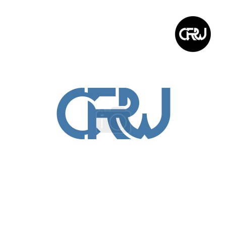 Ilustración de Letra CRW Monograma Logo Diseño - Imagen libre de derechos