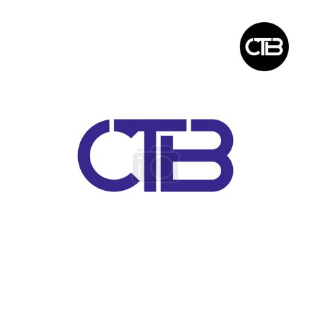 Ilustración de Letra CTB Monograma Logo Design - Imagen libre de derechos