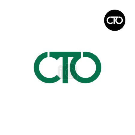 Illustration for Letter CTO Monogram Logo Design - Royalty Free Image
