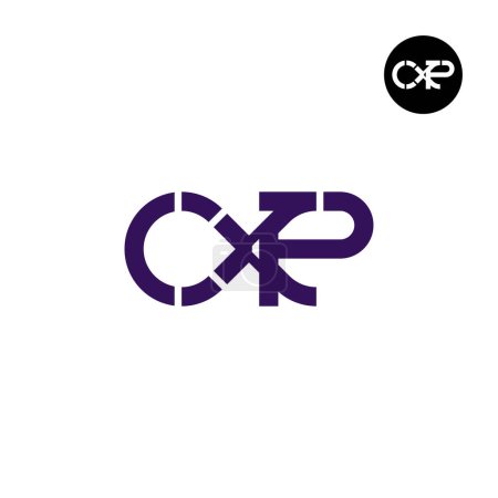 Illustration for Letter CXP Monogram Logo Design - Royalty Free Image