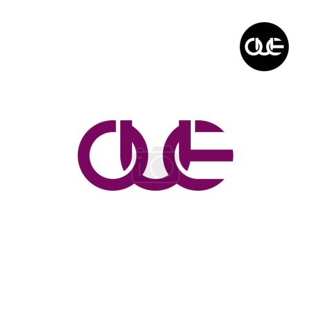 Ilustración de Letra OUE Monograma Logo Design - Imagen libre de derechos