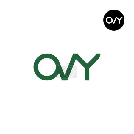 Ilustración de Carta OVY Monograma Logo Diseño - Imagen libre de derechos