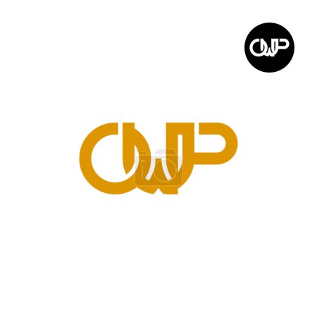 Ilustración de Letra OWP Monograma Logo Design - Imagen libre de derechos
