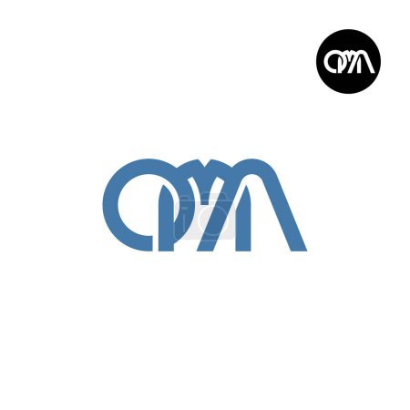 Illustration for Letter OMA Monogram Logo Design - Royalty Free Image