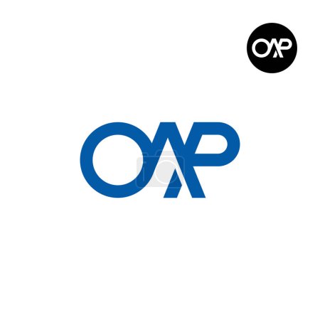 Illustration for Letter OAP Monogram Logo Design - Royalty Free Image
