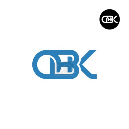 Ilustración de Letra OBK Monograma Logo Design - Imagen libre de derechos
