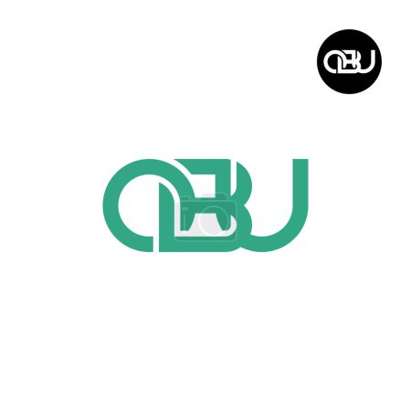 Ilustración de Letra OBU Monograma Logo Design - Imagen libre de derechos