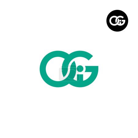 Ilustración de Letra OGI Monograma Logo Design - Imagen libre de derechos