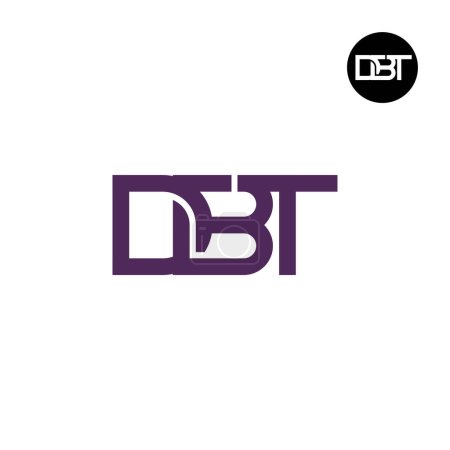 Illustration for Letter DBT Monogram Logo Design - Royalty Free Image