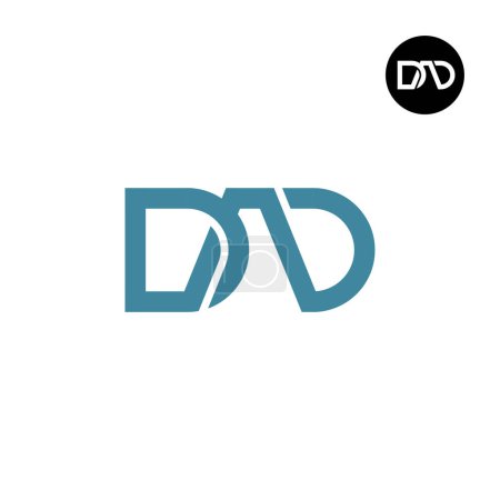 Ilustración de Carta DAD Monograma Logo Diseño - Imagen libre de derechos