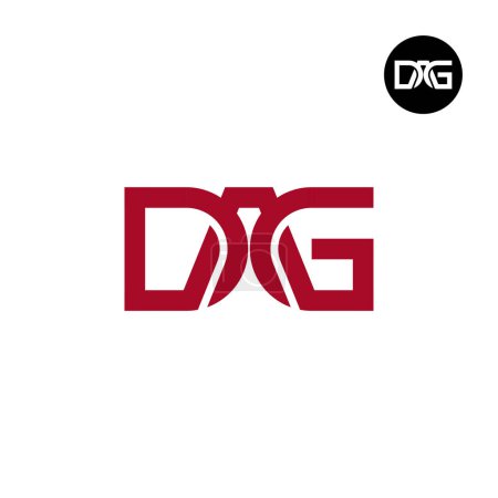 Illustration for Letter DAG Monogram Logo Design Simple - Royalty Free Image