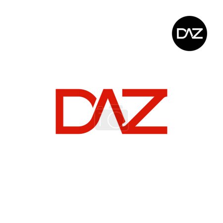 Ilustración de Letra DAZ Monograma Logo Design - Imagen libre de derechos
