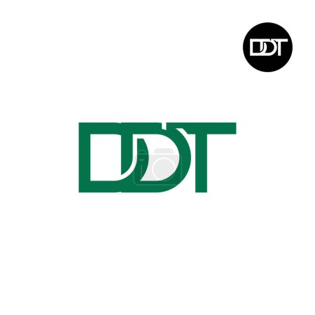 Illustration for Letter DDT Monogram Logo Design - Royalty Free Image