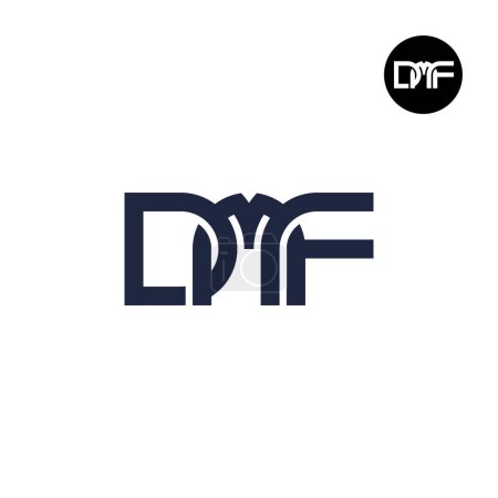 Ilustración de Diseño del logotipo del monograma de la letra DMF - Imagen libre de derechos