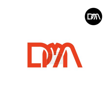 Ilustración de Carta DMA Monograma Logo Diseño - Imagen libre de derechos