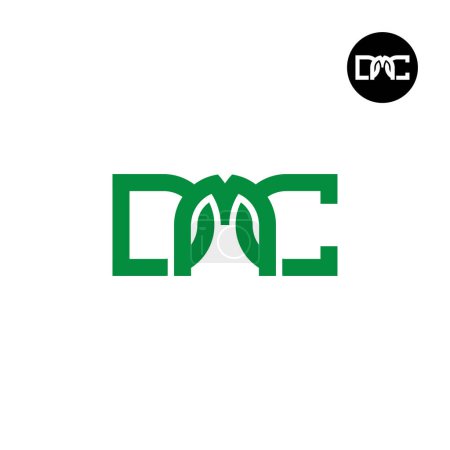 Ilustración de Carta DMC Monograma Diseño de Logo - Imagen libre de derechos
