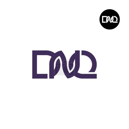 Ilustración de Carta DNQ Monograma Logo Diseño - Imagen libre de derechos