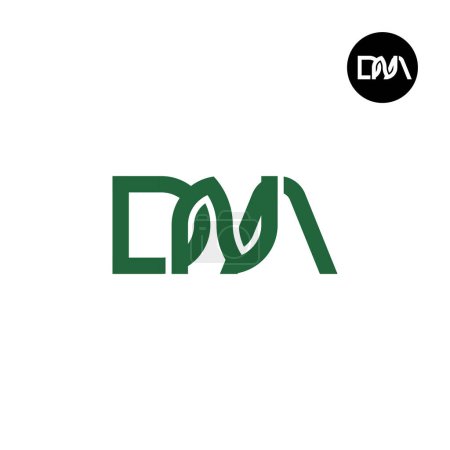 Ilustración de Carta ADN Monograma Logo Diseño - Imagen libre de derechos