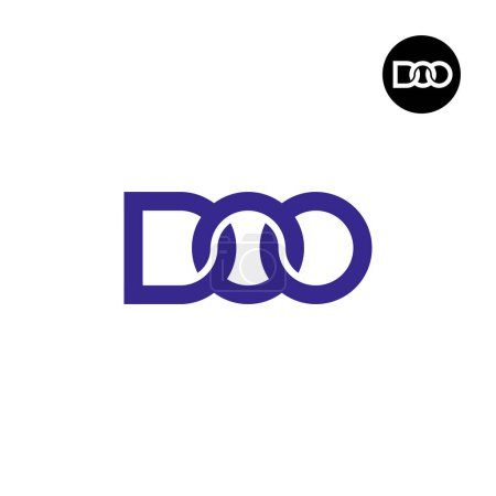 Illustration for Letter DOO Monogram Logo Design - Royalty Free Image