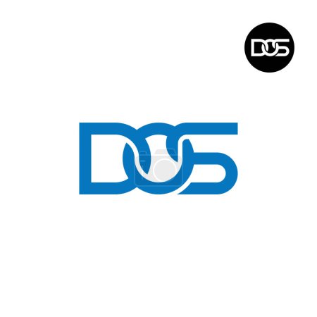 Illustration for Letter DOS Monogram Logo Design - Royalty Free Image