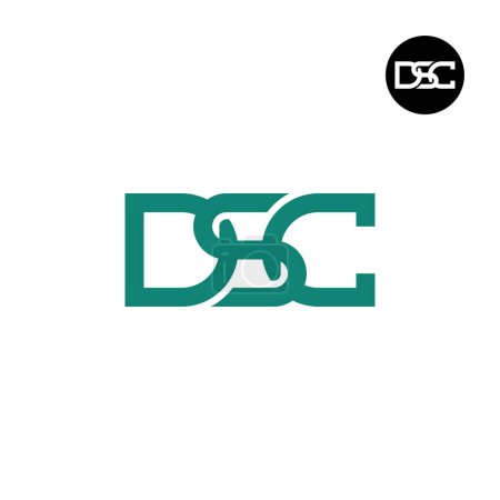 Ilustración de Letra DSC Monograma Diseño de Logo - Imagen libre de derechos