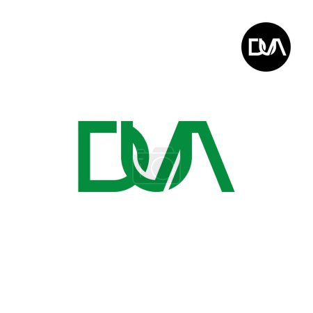 Ilustración de Letra DUA Monograma Logo Design - Imagen libre de derechos