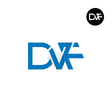 Téléchargez les illustrations : Lettre DVF Monogramme Logo Design - en licence libre de droit