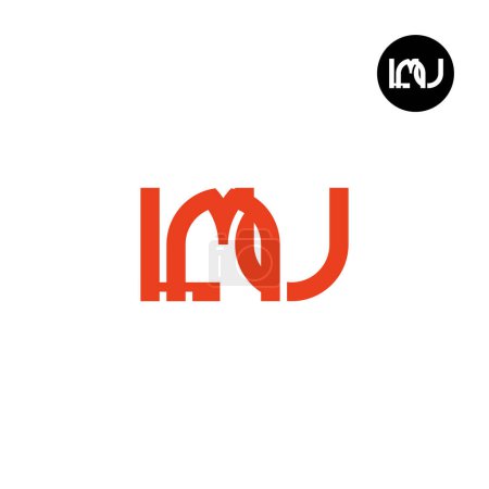 Ilustración de Letra LMU Monograma Diseño de Logo - Imagen libre de derechos