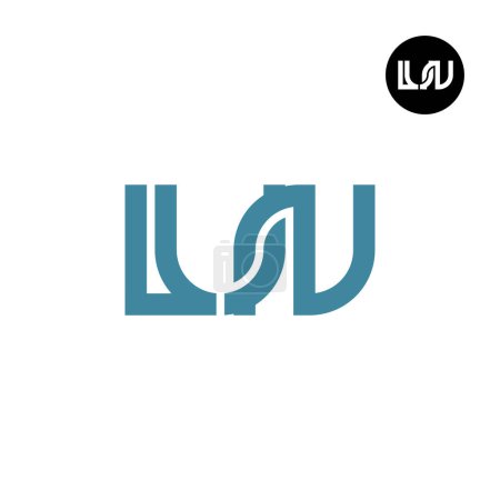 Illustration for Letter LUN Monogram Logo Design - Royalty Free Image