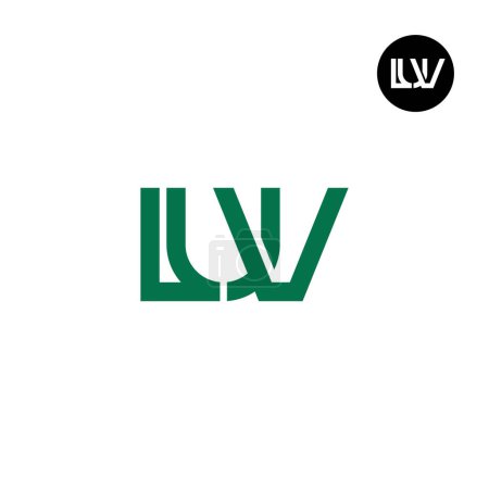 Illustration for Letter LUV Monogram Logo Design - Royalty Free Image