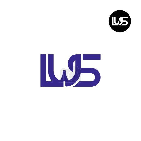 Illustration for Letter LWS Monogram Logo Design - Royalty Free Image