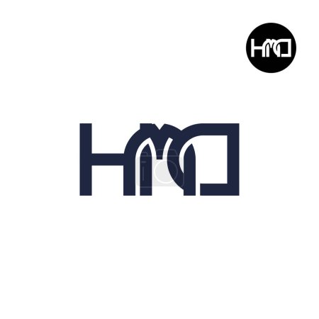 Illustration for Letter HMD Monogram Logo Design - Royalty Free Image