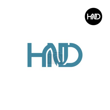 Téléchargez les illustrations : Lettre HND Monogram Logo Design Unique - en licence libre de droit