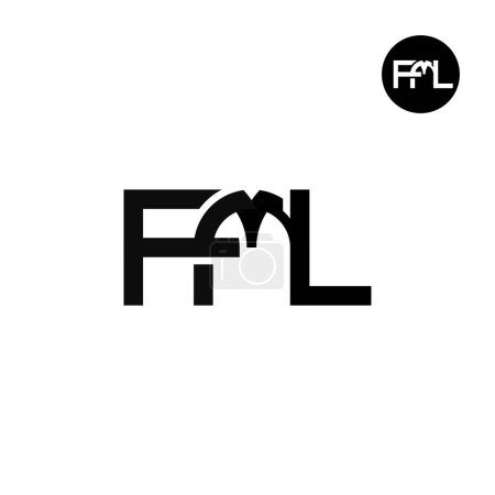 Illustration for Letter FML Monogram Logo Design - Royalty Free Image
