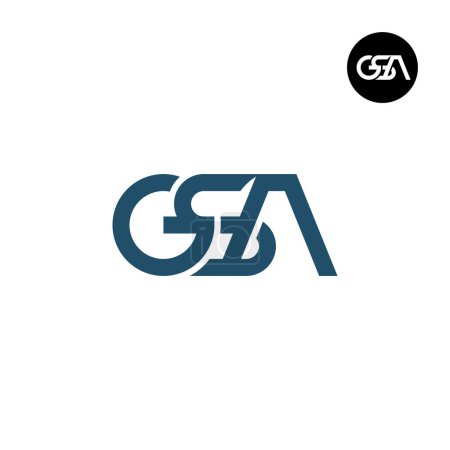Téléchargez les illustrations : Lettre GSA Monogram Logo Design - en licence libre de droit